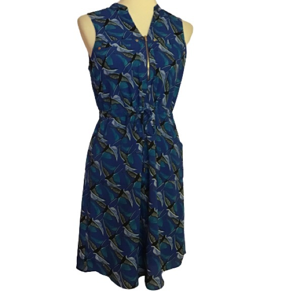 bird print summer dresses